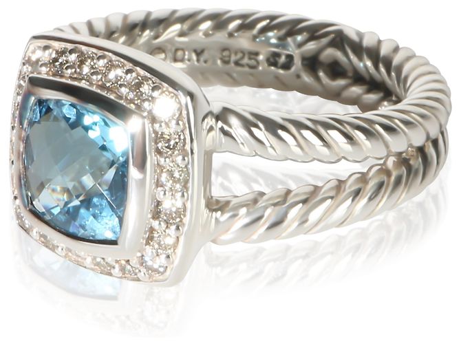 Anello Petite Albion David Yurman in argento sterling, topazio e diamante - vista 3