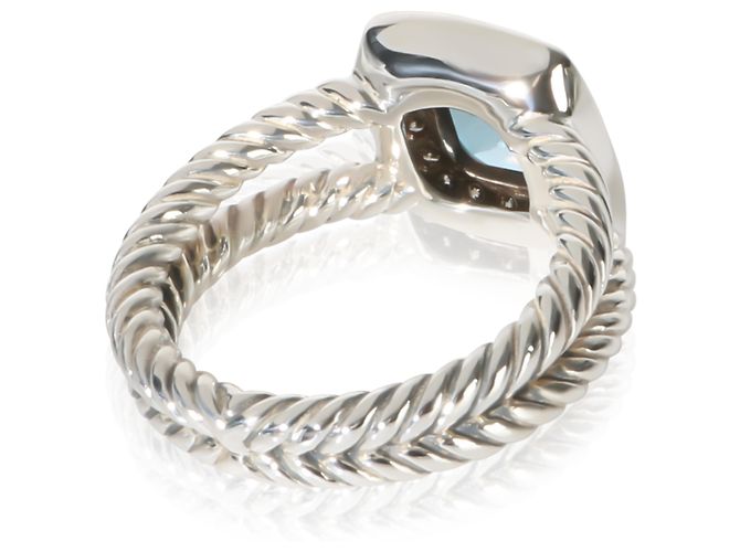 Anello Petite Albion David Yurman in argento sterling, topazio e diamante - vista 4