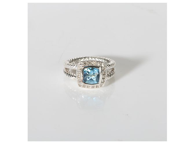 Anello Petite Albion David Yurman in argento sterling, topazio e diamante - vista 6