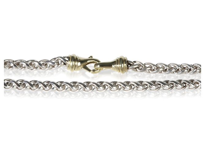 Collana a catena a spiga David Yurman in oro giallo e argento sterling - vista 2
