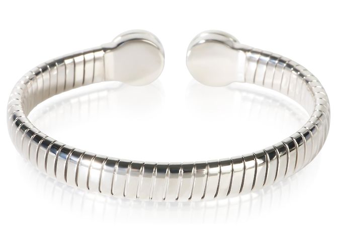 Bulgari Bracciale Tubogas in acciaio inossidabile e diamanti BVLGARI - vista 4