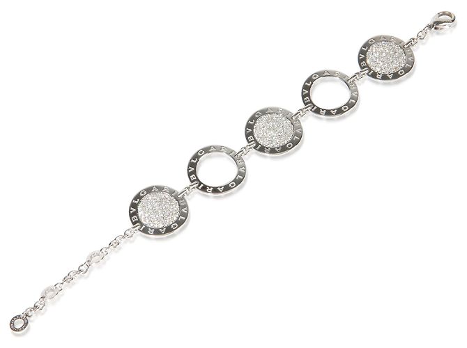 Bulgari Bracciale Bvlgari Circle Station in oro bianco e diamanti - vista 2