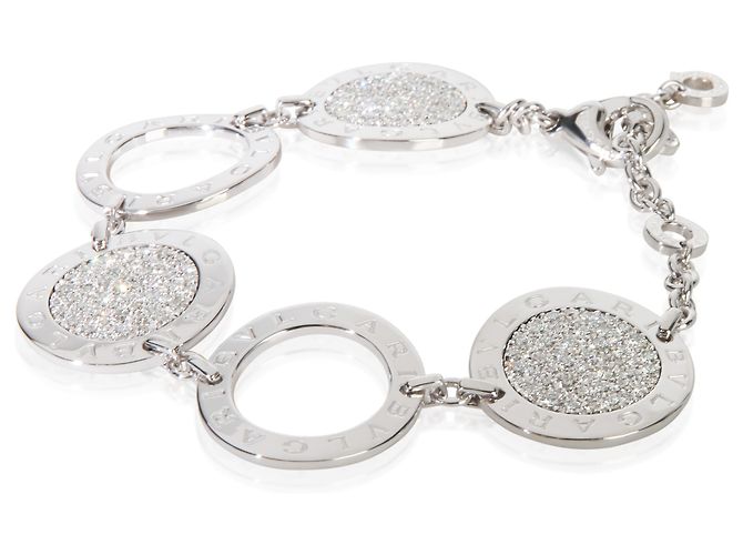 Bulgari Bracciale Bvlgari Circle Station in oro bianco e diamanti - vista 3