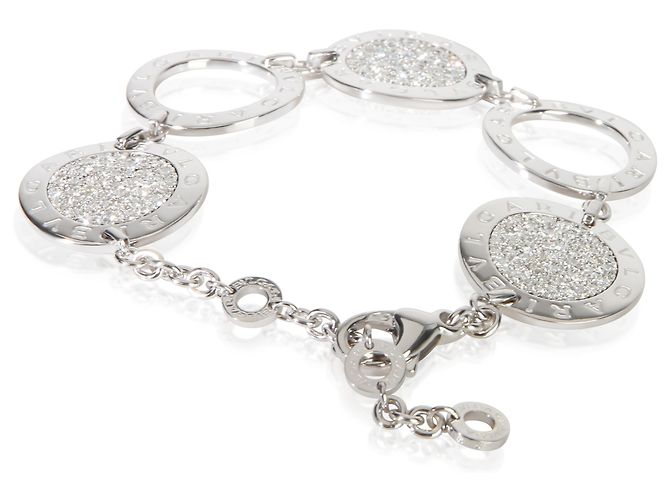 Bulgari Bracciale Bvlgari Circle Station in oro bianco e diamanti - vista 4