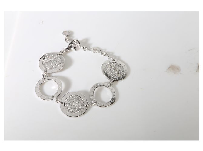 Bulgari Bracciale Bvlgari Circle Station in oro bianco e diamanti - vista 5