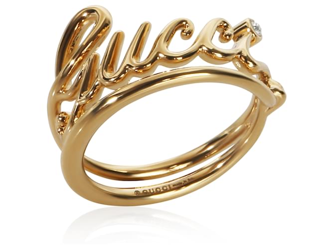 Gucci Script Ring vergoldet - Ansicht 2