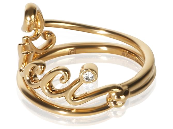 Gucci Script Ring vergoldet - Ansicht 3