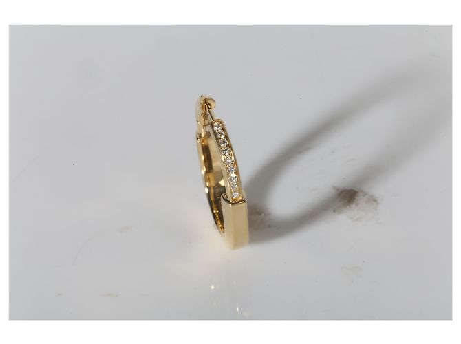 Orecchini Tiffany & Co. Model Lock Medium in oro giallo e diamanti - vista 5
