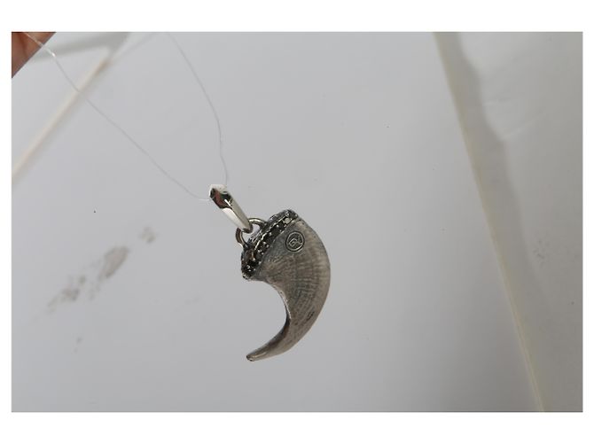 Pendente Amuleto Petrvs Claw in Argento Sterling e Diamanti David Yurman - vista 4