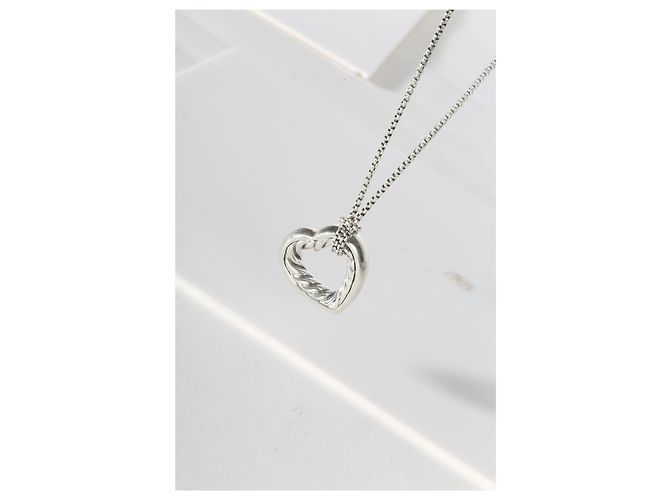 Collana Cuore Cable in Argento Sterling David Yurman - vista 4