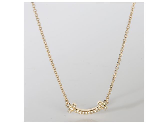 Pendente Tiffany T Smile Mini Model in oro giallo e diamanti Tiffany & Co. - vista 5