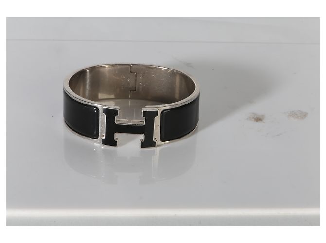 Bracciale Hermès Clic Clac In Noir - vista 5