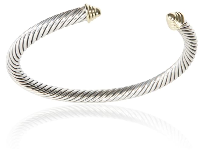 Bracciale Cable Classic David Yurman in oro giallo e argento sterling - vista 2