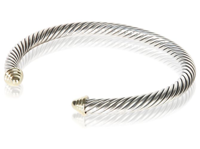 Bracciale Cable Classic David Yurman in oro giallo e argento sterling - vista 3