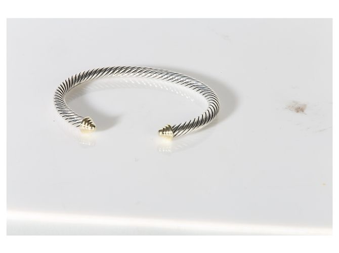 Bracciale Cable Classic David Yurman in oro giallo e argento sterling - vista 5