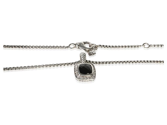 Pendente Petite Albion David Yurman in argento sterling, onice e diamante - vista 2