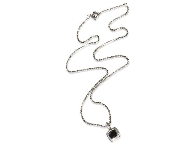 Pendente Petite Albion David Yurman in argento sterling, onice e diamante - vista 3