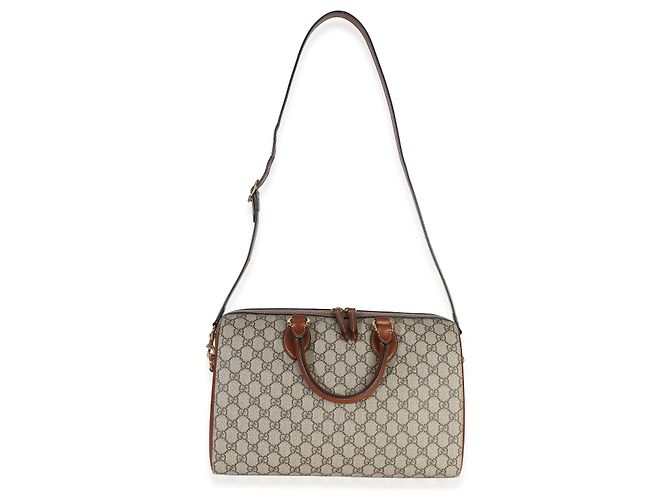 Gucci Brown GG Supreme Monogram Große Boston Bag Braun - Ansicht 5