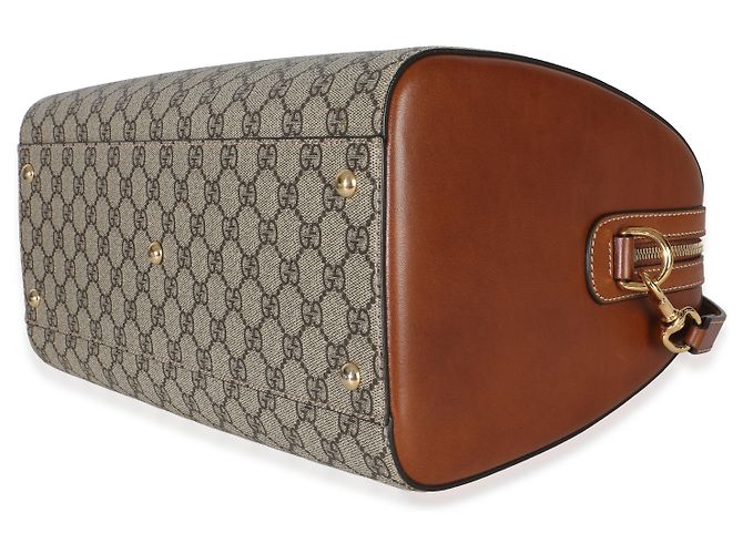 Gucci Brown GG Supreme Monogram Große Boston Bag Braun - Ansicht 6