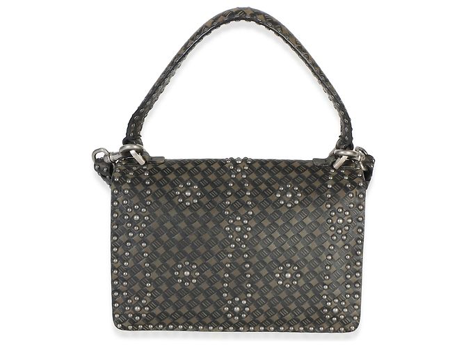 Borsa Christian Dior Dio(r)evolution con manico in pelle di vitello borchiata Olive Black Nero Verde - vista 2