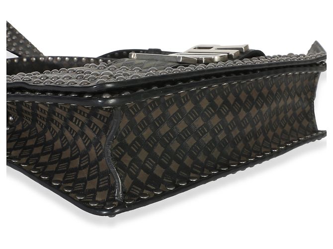 Borsa Christian Dior Dio(r)evolution con manico in pelle di vitello borchiata Olive Black Nero Verde - vista 7
