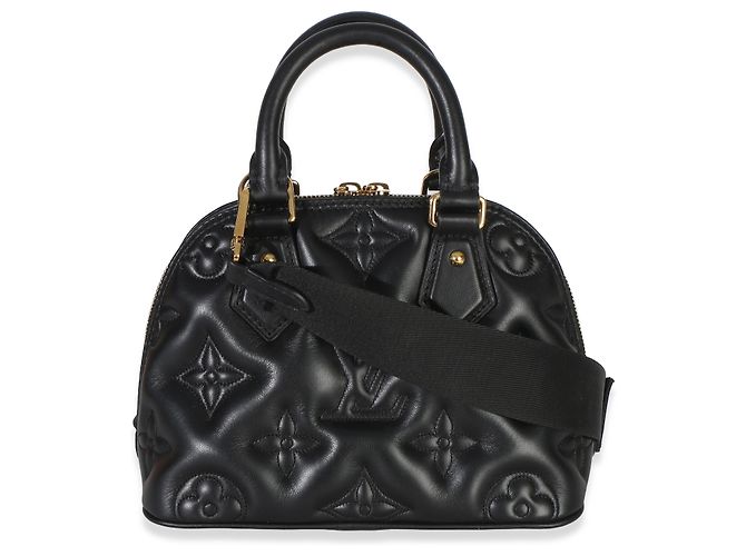 Louis Vuitton Black Bubblegram Calfskin Alma BB Nero - vista 2