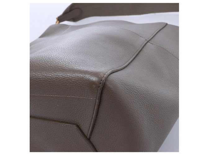 Céline Borsa a secchiello Celine Sangle in pelle Grigia Grigio - vista 12