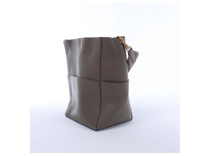 Céline Borsa a secchiello Celine Sangle in pelle Grigia Grigio - vista 3