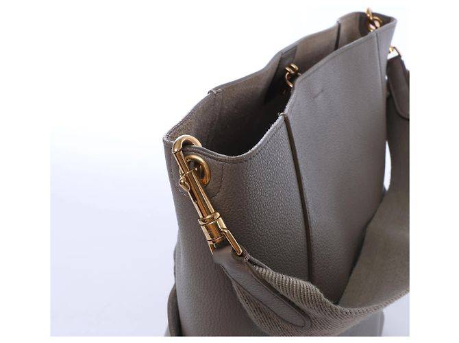Céline Borsa a secchiello Celine Sangle in pelle Grigia Grigio - vista 4
