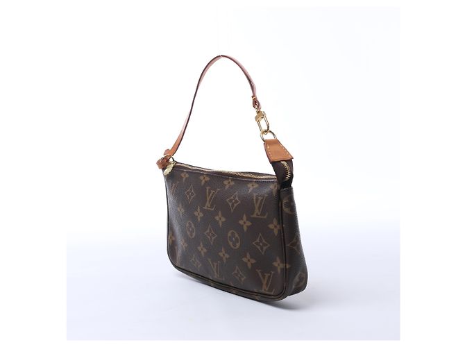 Louis Vuitton Pochette Accessoire Monogram Canvas Handbag in Brown M51980 Marrom - vista 2
