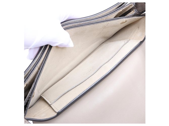 Chloé Borsa a tracolla Chloe Faye in camoscio e pelle Beige - vista 10
