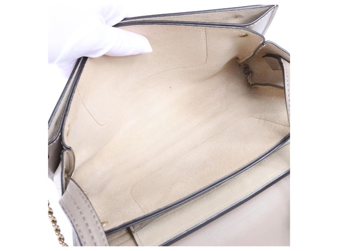 Chloé Borsa a tracolla Chloe Faye in camoscio e pelle Beige - vista 11