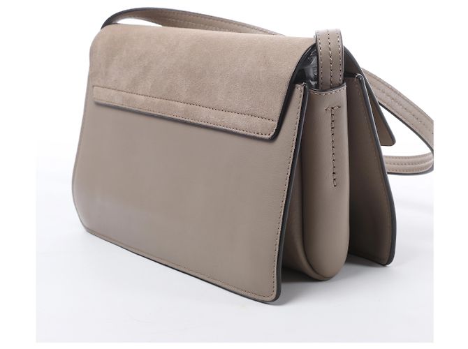 Chloé Borsa a tracolla Chloe Faye in camoscio e pelle Beige - vista 4