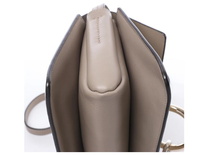 Chloé Borsa a tracolla Chloe Faye in camoscio e pelle Beige - vista 7