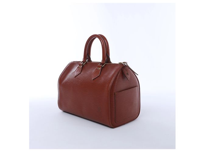 Borsa a mano Louis Vuitton Speedy 25 in pelle Epi, Brown M43013 Cammello - vista 2