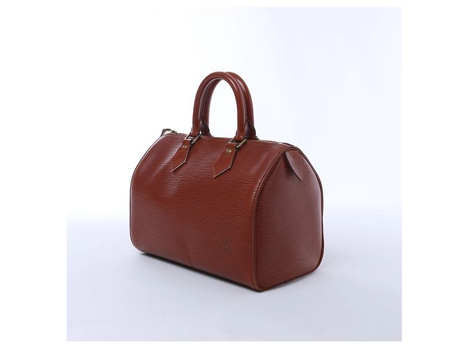 Borsa a mano Louis Vuitton Speedy 25 in pelle Epi, Brown M43013 Cammello - vista 3
