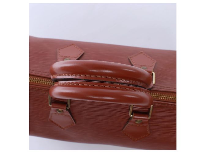 Borsa a mano Louis Vuitton Speedy 25 in pelle Epi, Brown M43013 Cammello - vista 4