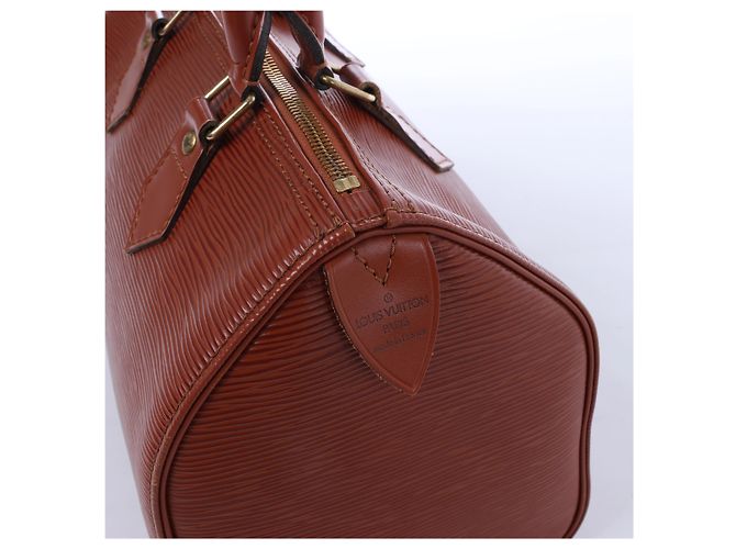Borsa a mano Louis Vuitton Speedy 25 in pelle Epi, Brown M43013 Cammello - vista 5