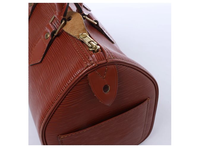Borsa a mano Louis Vuitton Speedy 25 in pelle Epi, Brown M43013 Cammello - vista 6