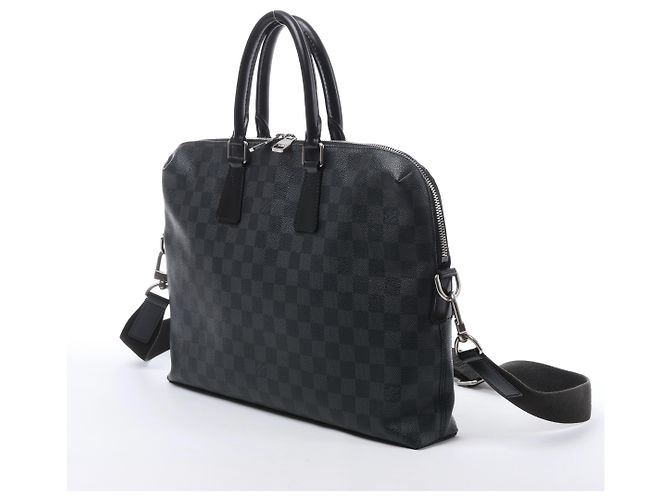 Louis Vuitton Porte Documents Jour Damier Graphite 2Way Handbag in Nero N48224 - vista 2