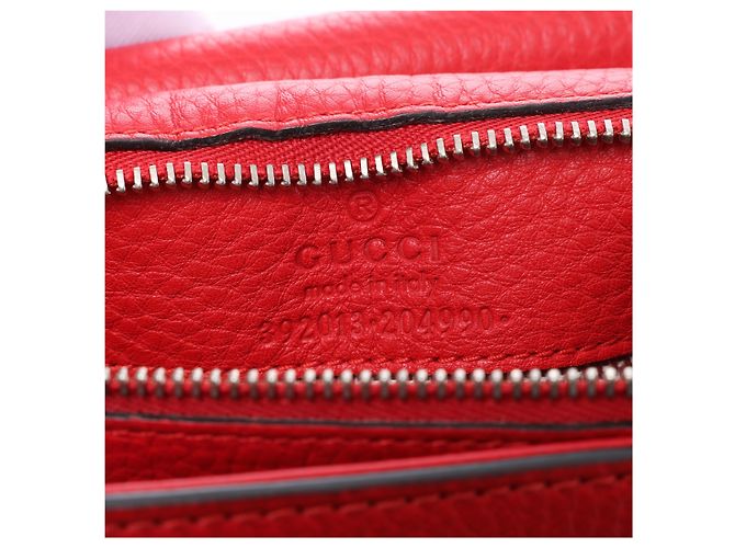 Borsa a mano 2Way Gucci Bamboo in pelle rossa 392013 Beige - vista 12