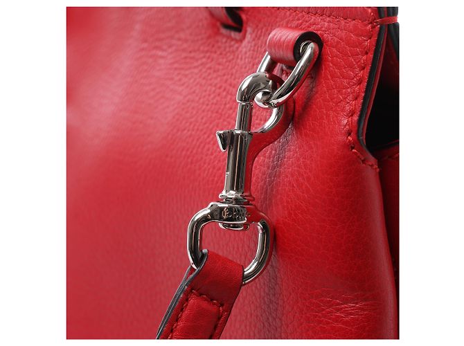 Borsa a mano 2Way Gucci Bamboo in pelle rossa 392013 Beige - vista 4