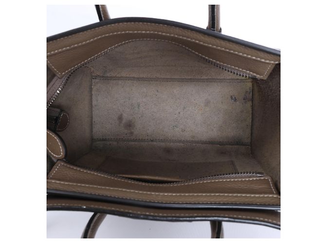 Céline Borsa a mano 2Way Celine Luggage Nano in pelle, Marrone Beige - vista 10