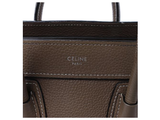 Céline Borsa a mano 2Way Celine Luggage Nano in pelle, Marrone Beige - vista 12