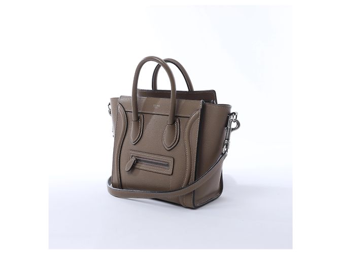 Céline Borsa a mano 2Way Celine Luggage Nano in pelle, Marrone Beige - vista 2