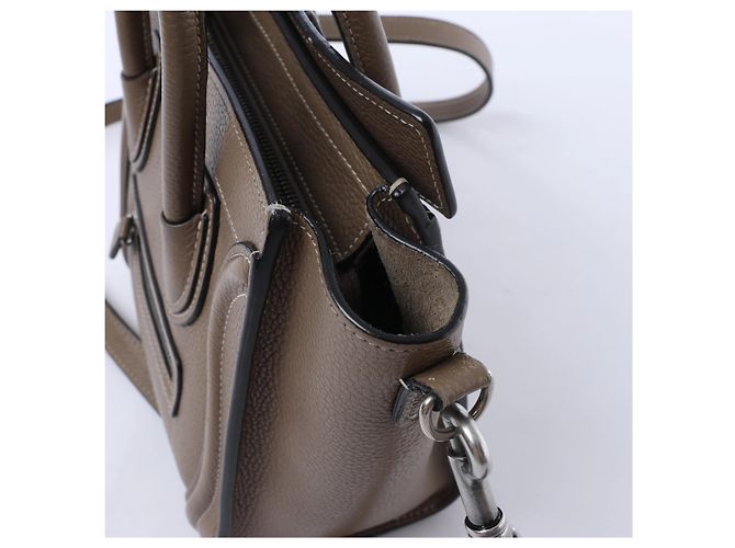 Céline Borsa a mano 2Way Celine Luggage Nano in pelle, Marrone Beige - vista 5
