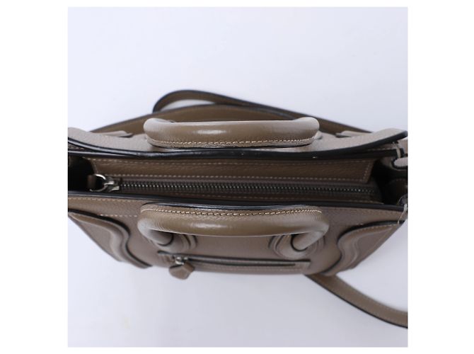 Céline Borsa a mano 2Way Celine Luggage Nano in pelle, Marrone Beige - vista 6