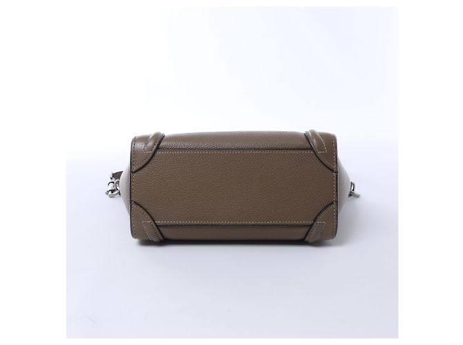 Céline Borsa a mano 2Way Celine Luggage Nano in pelle, Marrone Beige - vista 7