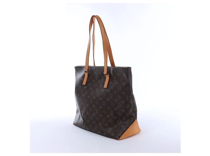 Borsa a tracolla Louis Vuitton Cabas Mezzo Monogram Canvas in marrone M51151 - vista 3