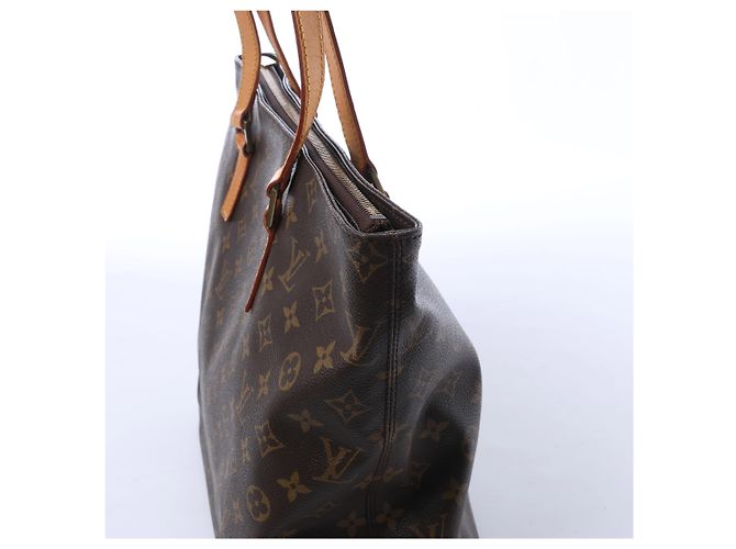 Borsa a tracolla Louis Vuitton Cabas Mezzo Monogram Canvas in marrone M51151 - vista 5